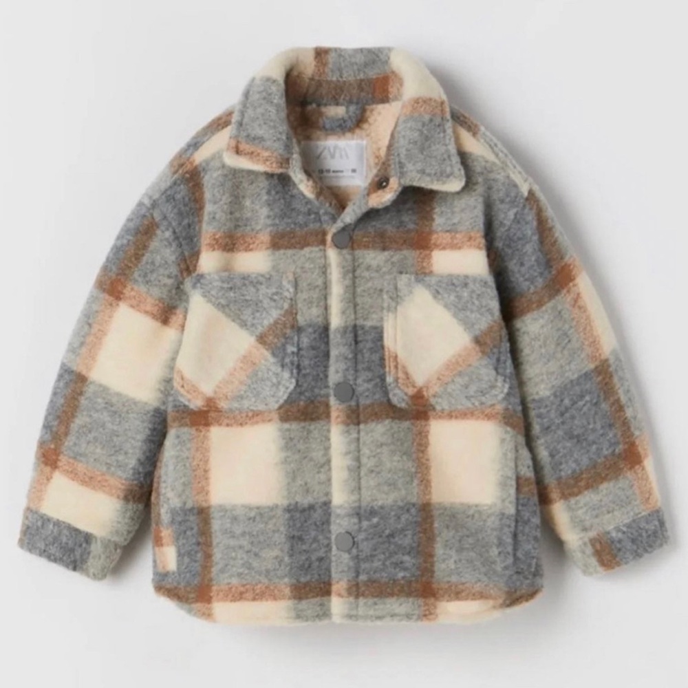 ZARA Boy or Girl Plaid Shacket 9/12 mos